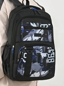 Classic Basic Backpack Suitable For School Bags, Travel Backpacks - Black - View 4