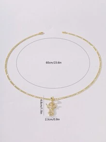 1 pieza Collar colgante de Jesucristo 3D con incrustaciones de cobre de lujo, colorido zirconio, mejor regalo deseado, adecuado para parejas, amigos, novias, uso diario/festivo y oración