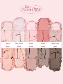 Clio Paleta de sombras de ojos profesional #20 Pata suave y perezosa, sombras de ojos, maquillaje coreano, mate, brillo, purpurina, perlas falsas, muy pigmentado, de larga duración, K-Beauty, maquillaje coreano - # 20 Pata suave y perezosa - Ver 10