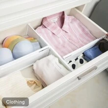 6/8pcs Drawer Divider, Adjustable Drawer Dividers For Clothes, Expandable Kitchen Drawer Organizer, Plastic Dresser Separators For Baby Clothes, 3.35"High, 10.91-20.67", Installed By Double-Sided Tape  Decorations   Autumn Decor Festival Decor Room Decor Home Decor Fall Decor Bedroom Decor