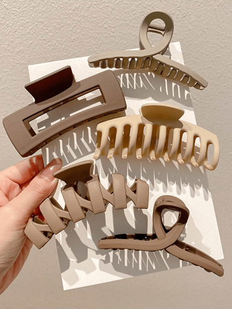 5pcs/Set Fashionable Simple Design Hair Claws For Daily Use Casual, Hair Accessories, Hair Accessories,Accessories Women, Hair Accessory, Hair Accessories Women, Hair Accessories, Hair Tools, Curly Hair Accessories Hair, Hair Accessory, Hair Accessories,Accessories, Hair Accessories Fall,Travel, Hair Tools,Accessories Women, Hair Stuff,Fall,Hair Accessories, Travel,Hair Accessories,Accessories Women,Hair Accessory Women,Hair Tools,Hair Stuff,Stuff,Beauty Accessories,Gifts,Travel,Gifts For Women,Hair Stuff,Stocking Stuffers