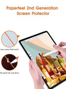 2 Pcs Like Paper Screen Protector Film Matte PET Painting Write Compatible With IPad Gift For Birthday, Family, Friends Pad Screen Protector, Pad Accessories Waterproof Shockproof Anti-Fall Anti-Fall Scratch Resistant Anti-Fingerprint Full Cover - 2 PCS - View 3