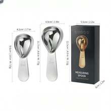 1pc Stainless Steel Coffee Spoon Measuring 15/30ml For Ground Coffee And Oatmeal School Supplies - Multicolor - View 2