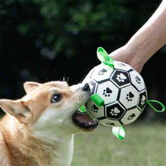 Interactive Dog Football Toy Soccer Ball Inflated Training Toy For Dogs Outdoor Border Collie Balls For Large Dogs Pet Supplies