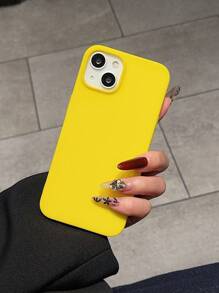 Yellow Edit 1 件纯色哑光表面手机壳，适用于 Apple iPhone 11 12 13 14 15 Pro Max 保护套 - 黃色 - 查看 4