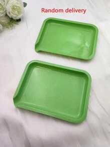 1 pieza Bandeja de plástico, bandeja para enrollar cigarrillos, bandeja de almacenamiento, bandeja decorativa (tamaño aleatorio de entrega), útiles escolares - Multicolor - Ver 8