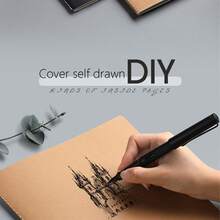 Cuaderno de papel blanco con tapa, encuadernación con hilo de coser, disponible para estudiantes en paquetes de 20 piezas / 10 piezas / 5 piezas, con páginas rayadas / cuadriculadas / en blanco. - Multicolor - Ver 2