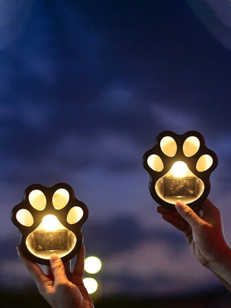 4 st soldrivna Cat Paw-lampor, utomhussolar för gräsmattor, solar trädgårdsstakeljus, LED-begravda landskapsljus, dekorativa solar trädgårdslampor