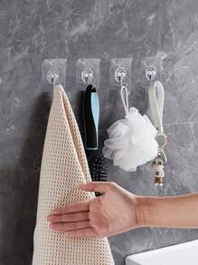 10/20/50/100 个透明粘合挂钩，多功能悬挂式收纳架，适用于家庭房间墙壁门柜