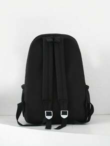 4入組學生背包，使用布料製成，包括肩背袋、斜跨包、鉛筆盒和學習補充袋