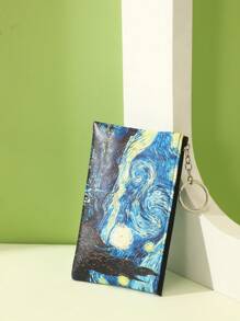 Moonlit Night Graphic Case Starry Sky Fashion Zipper Makeup Bag Versatile Storage Bag Keys & Earphone Slim Lightweight Cash Id Card Credit Card Portable Pocket Small Pocket Wallet Short Wallet Fashion Modern Business Travel Gift For Birthday Gift On Valentine Day Anniversary Women Female Lady Girls Men Male Gift Bag Present Gifts For Teachers Van Gogh School Supplies Teacher Gifts Back To School For Women Wallet Mini Wallet Purse Wallet Coin Wallet - Multicolor - View 2