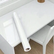 Giấy dán tường chống thấm nước bằng nhựa PVC DIY Pearlescent Film Phòng tự dán màu đen trắng Tủ quần áo Nhà bếp Dán tường bóng cao cấp Đồ nội thất - trắng - Xem 19