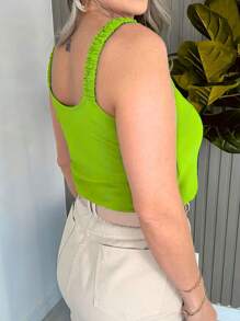 Women Tank Tops & Camis - 青檸色 - View 2