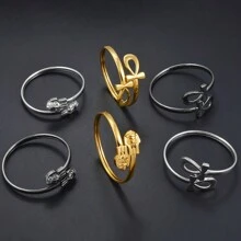 1pc Ancient Egyptian Symbol Ankh Egyptian Pharaoh Tutankhamun Bracelets Amulet Africa Jewelry Banglets For Women Girl