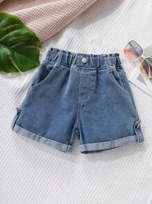 Girls' Summer New Korean Style Denim Shorts, Fashionable And Versatile Shorts For Small And Medium Children - Multicolor - View 1