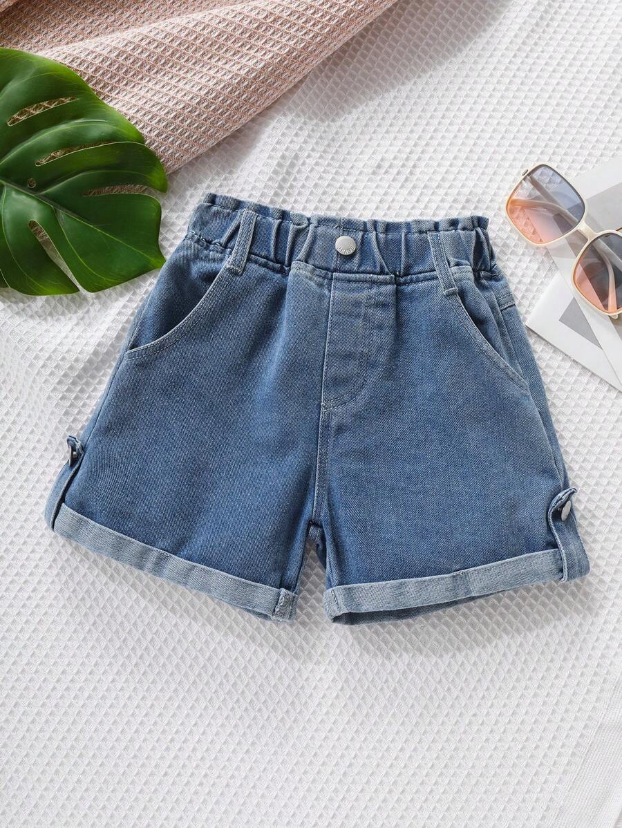 Girls' Summer New Korean Style Denim Shorts, Fashionable And Versatile Shorts For Small And Medium Children - Multicolor - View 1
