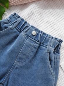 Girls' Summer New Korean Style Denim Shorts, Fashionable And Versatile Shorts For Small And Medium Children - Multicolor - View 2