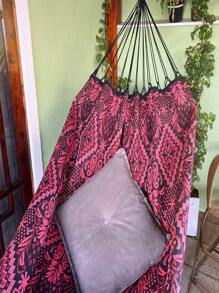 Rede De Dormir Descanso Casal Indiana Gigante Reforçada Estampas variadas - Vermelho - Visão 2
