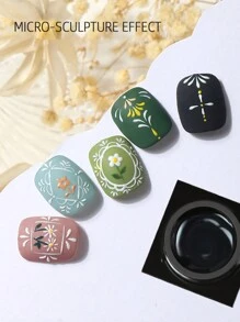 RS NAIL 金属3D造型凝胶指甲油，适用于美甲艺术，Y2K镜面闪粉水钻透明胶水凝胶可卸甲油胶DIY美甲 - 無色 - 查看 7