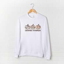 Country Pumpkin | Bella Canvas Sweatshirt - White - View 2