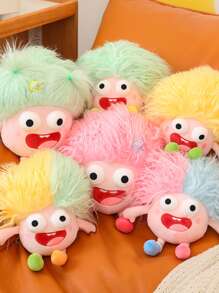 Pop-Eyed Crazy Kid Plush Stuffed Doll - Multicolor - View 5