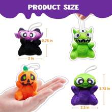 SYNCFUN 28 PCS Halloween Mini Plush Toy Assortment With 7 Halloween Characters, Mini Halloween Plush Toy For Halloween Party Favors, Goodie Bag Fillers