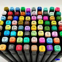 Marcadores Doble Punta Plumones Punta Pincel Kit 120 Colores - Multicolor - Ver 4