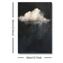 1 Stück rahmenloses gotisches abstraktes Wolken Retro-Kunst-Poster Leinwanddruck Vintage dunkles Moody Bauernhaus Akademie Bild für Wohnzimmer Wohnheim moderne Hausdekoration - Aprikosenfarben - Übersicht 10