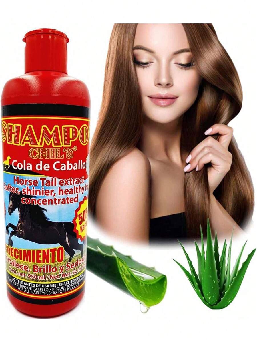Shampoo de cola de caballo chil´s, , fortificante, cabello mas brillante, sano y manejable, con aceite de jojoba y 50% mas keratina. - Multicolor - Ver 1