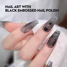8g/1pc 3D Nail Gel Sculpting Gel Nail Art Glue For Nail Art Designs DIY Nail Craving 3D Gel Nail Art Polish Painting Drawing Nail Molding Gel Sculpture Gel Nail Decoration Manicure Charms Clear Nail Art Manicure Home Salon Diy Nail Polish Gifts. - 黑色 - 查看 4