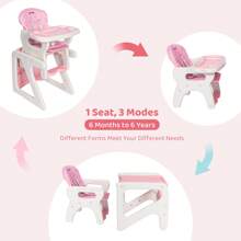 Sejoy Baby Chair, Baby Dining Chair, Three Seat Modes Of Baby Chair, Multifunctional Adjustable Backrest, Detachable Cushion And Meal Tray, Comfortable Seat, Five Point Seat Belt Design, Structurally Stable, Safer And More Reassuring, Easy To Disassemble And Clean, Baby Seat - Pink - View 7