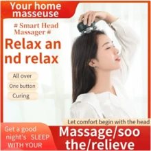 帶有揉捏和滋養功能的電動頭皮按摩器，可進行頭部和頸部穴位按摩，肩膀和全身按摩器，自動化 - 彩色 - 查看 3