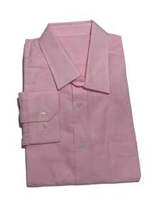 Kit 3 Long Sleeve Dress Shirt Men's Dress Shirt Microlight Dress Blouse Wrinkle-Free Fabric Dress Shirt Straight Shape (WHITE LIGHT BLUE PINK) - 霧霾藍 - 查看 4