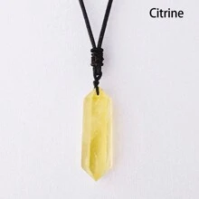 1pc Natural Crystal Two Point Pendant Exquisite Fashion Promotes Relaxation Clarity Accessory Colors Available Perfect Gift Idea - Crystal Two Point Pendant - View 19