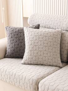 1pc Universal Modern Simple Style Sofa Cover For All Seasons, Anti-Slip Stretchable Elastic Sofa Slipcover - White - View 5