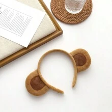 1PC Plush Animal Ears And Horns Headband-Halloween Christmas Festival Theme Party Animal Cosplay Costume Headbands The Top Banana Headband Animals Monkey Costume Accessories - Brown - View 13