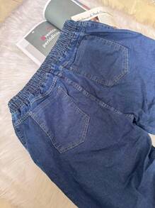 Men Plus Size Sweatpants - 藍色 - 查看 2