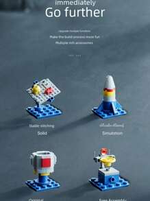 Kinder Block Raketen Zimmer Deko - 8883 - Übersicht 7