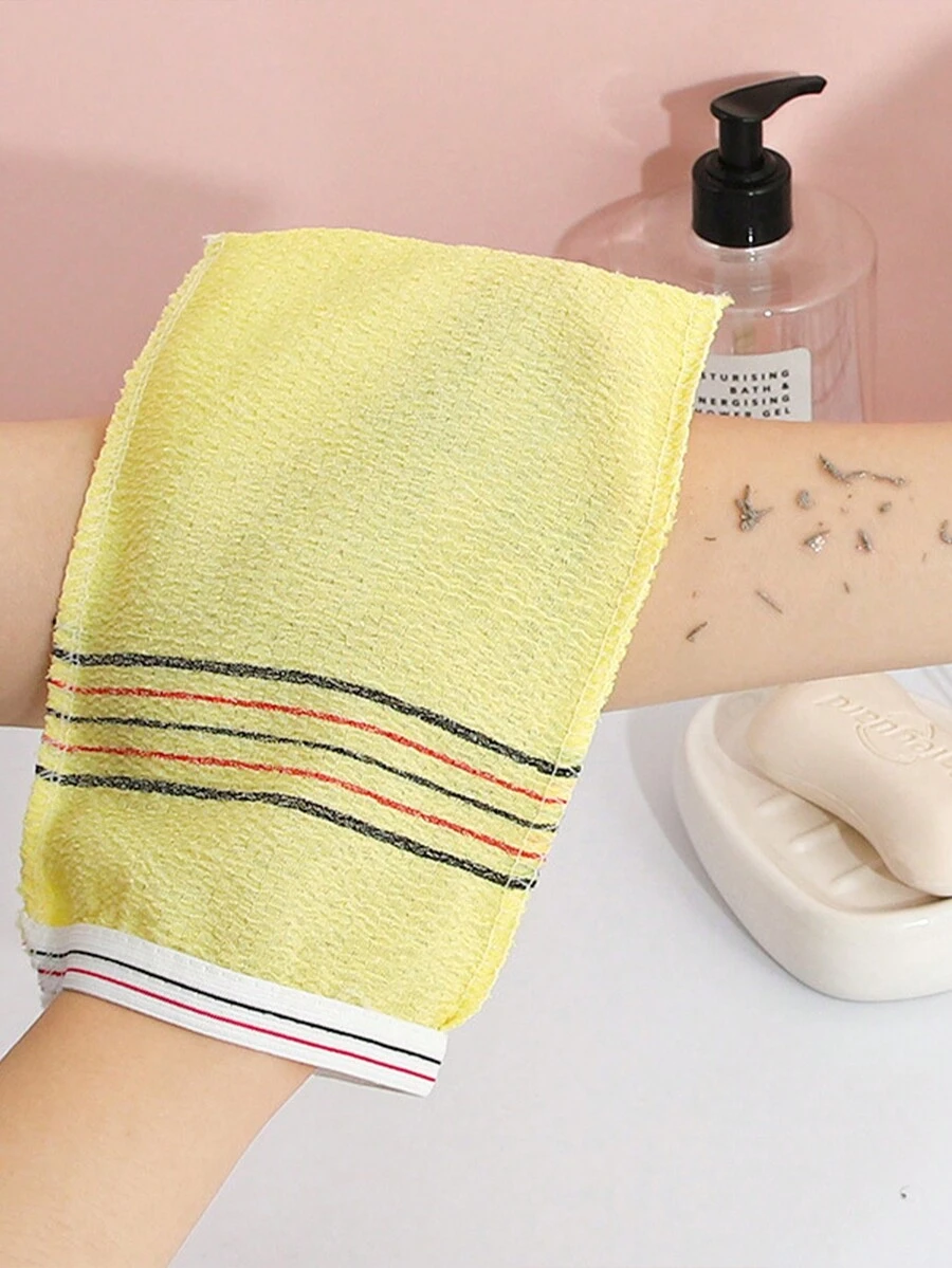 1 mảnh vải thô một lớp, hai mặt mạnh mẽ, khăn mặt tựa lưng, khăn tắm, nhà tắm, găng tay tắm, gói di động để đi du lịch, cũng có thể được sử dụng để lau bàn, ghế, ô tô, v.v. - Nhiều màu - Xem 1