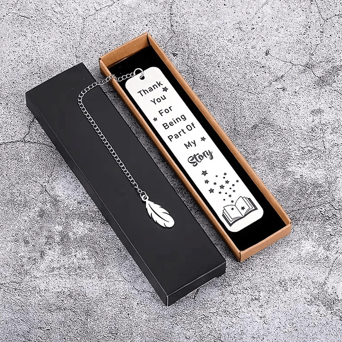 Personalized Engraved Stainless Steel Bookmark, Creative Literary Gift Titanium Steel Bookmark - Silver - View 1