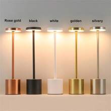 3色LED創意復古桌燈，可調光控制，金屬條形裝飾燈，適用於咖啡館/酒吧/臥室，USB充電和可調亮度夜燈 - 彩色 - 查看 4