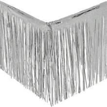 10Ft Metal Foil Tassel Banner, Metal Tassel Curtain Wall Hanging Background Tinsel Drapes Skirting Decor, Suitable For Decorating Parade Floats, Single Party, Weddings, Birthdays, Halloween, Easter Day, Party Decorations, Back To School Valentine Day