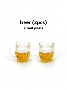 1:12比例迷你啤酒橡木桶模型，適用於玩具娃娃屋、迷你食品展示、攝影道具和小型景觀裝飾 - 彩色 - 查看 8