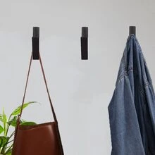 4/6pcs Black Metal Coat Hooks, Easy Installation, High Load Bearing Home Hangings - Black - View 4