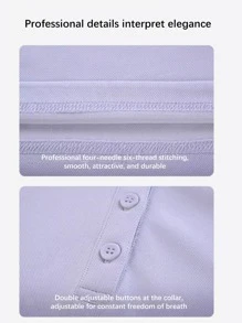 BMAI 一件式女式运动短袖 Polo 衫：夏季翻领健身上衣，适合通勤和商务休闲穿着。 - 白色 - 查看 4