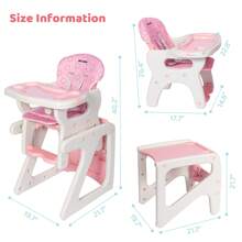 Sejoy Baby Chair, Baby Dining Chair, Three Seat Modes Of Baby Chair, Multifunctional Adjustable Backrest, Detachable Cushion And Meal Tray, Comfortable Seat, Five Point Seat Belt Design, Structurally Stable, Safer And More Reassuring, Easy To Disassemble And Clean, Baby Seat - Pink - View 6