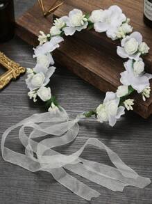 1pc Cute And Beautiful Ancient Style Flower Crown Headband For Girls (Small/Medium/Large) - Multicolor - View 13