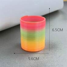 1 juguete de resorte en espiral con aspecto de arcoíris, un anillo mágico de descompresión, regalo de cumpleaños o festividad para niños y niñas (color aleatorio) - Multicolor - Ver 9
