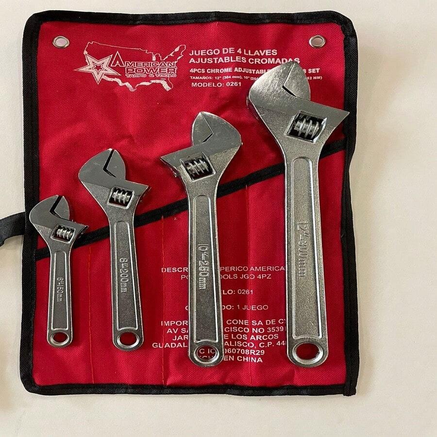 Juego De 4 Llaves Ajustables Perico - Plateado - Ver 1