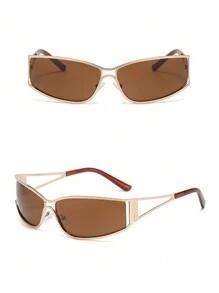 1 件 Y2K 女士时尚镂空时尚眼镜，金属复古朋克风格户外街拍，INS 秀装饰，多功能适合日常、度假和旅行使用海滩配件女士眼镜遮阳镜适合夏季海滩度假、户外、旅行 - 彩色 - 查看 7